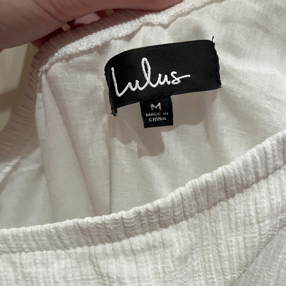 Lulus All the Love White One-Shoulder Tiered Ruffled Mini Dress MEDIUM - Picture 6 of 8